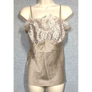 Vtg Y2K Baby Doll Silk Lace Cami 10 Anne Klein Fairy Inspired Coquette Lux Casu